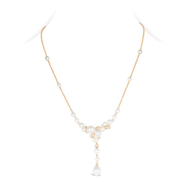 Bubbles Pearl & Diamond Necklace