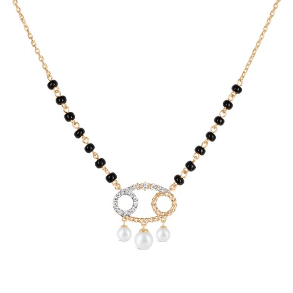 Cancer with Pearl Zodiac Mangalsutra (21 Jun - 22 Jul)